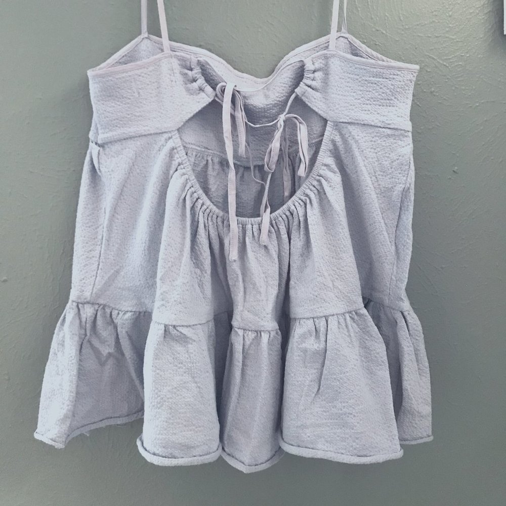 Blue Urban Outfitters Square Neck Tank Top
